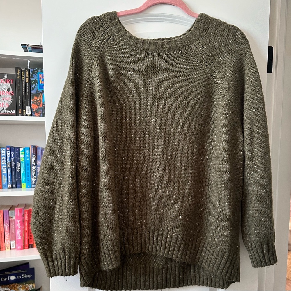 Old Navy | Green / White Speckle Cozy Pullover Sweater | Women’s XL